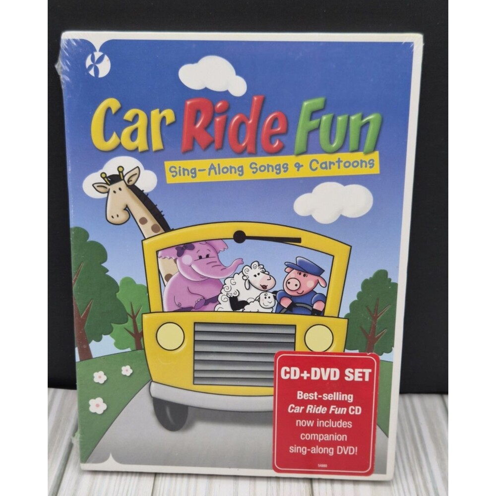 Car Ride Fun! 20 Kids Sing-Along Songs CD 16 Cartoons DVD Set NEW SEALED School